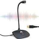 KLIM Talk - USB Desk Microphone for Computer - Compatible with Any PC, Laptop, Mac, PS4 - Professional Desktop Mic with Stand - Recording, Gaming, Streaming, YouTube, Podcast Mics, Studio Microfono