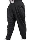 Muscle Alive Mens Gym Baggy Pants for Bodybuilding Fitness Sports Trousers Cotton and Spandex Black XL