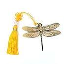 Alnicov Metal Bookmark with Tassels,Golden Brass Dragonfly Bookmark,a Unique Gift for Book Lovers Reader or Librarian