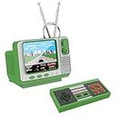 E-MODS GAMING Retro Games Console GV300S Mini TV Style 308 Video Games Player with Handheld Gamepad & AV Output - 3.0 Inch Screen Electronic Games Machine Xmas Gift for Kids Adults (Green)