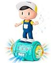 Zest 4 Toyz Musical Toy Battery Operated 360 Degree Rotating Musical Dancing Boy 5D Light & Sound Toy with Bump & Go Action for Kids