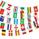 PHENO FLAGS Guirnalda de banderas de 10 metros con 30 banderas de 14 x 21 cm cada una - separación entre banderas de 15 cm - en tejido de poliéster