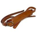 Walker And Williams C-18-VBRN Vintage Brown Premium Grain Leather Slash Guitar Strap With Deluxe Soft Suede Pad For Acoustic, Electric, And Bass Guitars