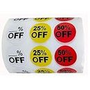 3/4 Inch Off Round Price Sale Paper Sticker Labels - Adhesive Label for Retail Store Circle Pricemarker Label(1,008PCS)