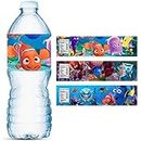 24PCS Finding Nemo Water Bottle Labels Stickers for Birthday Party Supplies, Finding Dory Party Favors for Kids Birthday Decorations
