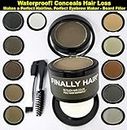 Finally Hair Waterproof Dab-on Hair Loss Concealer, Hairline Creator, Eye Brow Enhancer, and Beard Filler. - WATCH THE VIDEO - For thicker hair use it first then apply our hair fibers. (Dark Grey)
