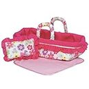 Adora Baby Doll Bed, Snuggle Doll Accesories Includes Soft Bed with Handles, Pink Blanket and Floral Pillow, Machine Washable, Ages 2+