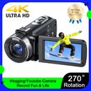 4K Digital Video Camera 42MP 18x Zoom Camcorder DV Camera 3" Screen Night Vision
