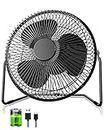 EasyAcc 9 Inch Large Battery Fan with Enhanced Airflow 5200 Capacity Powerful Battery Powered Fan 16 Hours 4 Speeds Quiet Cooling Silent Desk Fan for Home Office Outdoors Camping BBQ