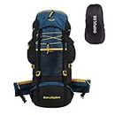 Impulse rucksack bags 75 litres travel bag for men tourist bag for travel backpack for hiking trekking Bag for men camping thames blue bag with 1 Year Warranty Large