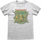 Teenage Mutant Ninja Turtles - T-shirt retrò tartaruga (unisex) grigio erica