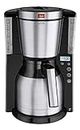 Melitta 6738044 Filter Coffee Machine with Insulated Jug, Timer Feature, Aroma Selector, Look Therm Timer Model, Black/Brushed Steel, 1011-16
