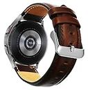 OTOPO for Galaxy Watch3 45mm Bands/Galaxy Watch 46mm Bands, 22mm Quick Release Genuine Leather Replacement strap with Stainless Steel Buckle for Samsung Galaxy Watch 3 45mm Smartwatch- Brown