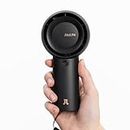 JISULIFE Handheld Turbo Fan [23H Max Cooling Time] Mini Portable Hand Fan, 6000mAh USB Rechargeable Personal Fan, Battery Operated Small Pocket Fan with 5 Speeds for Travel/Outdoor/Home/Office - Black