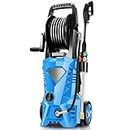 Huanherad 4000 PSI Electric Pressure Washer 2024 Newest 2.8 GPM High Power Washer with 4 Pressure Nozzle and Foam Cannon, powerwashers for Home, Car Washing, Fence Cleaning, Patio, Blue