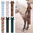 Huhumy 6 Pcs Horse Tail Bag Breathable Horse Tail Guard Slip on Horse Tail Wrap with 2 Strand Closure Straps Horse Grooming Supplies to Protect Tail from Dirt Breakage Rubbing 6 Designs