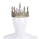 Yilistore Adult Royal King Crown,Ancient Prince Crown for Halloween Cosplay (Gold)