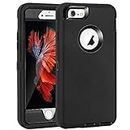 MAXCURY for iPhone 6s Plus Case, iPhone 6 Plus Case 5.5 Inch, Heavy Duty Shockproof Full Body Protection Cover Built-in Screen Protector for Men & Women - Black