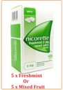 Chicle de mascar nicotina 5X105 Nicorette 2 mg fresco como nuevo - ENVÍO GRATUITO a EE. UU.