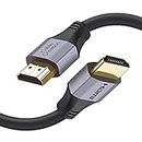 CableCreation 8K HDMI Cable 10 Feet, 48Gbps HDMI 8K@60Hz 4K@120Hz Cable eARC HDR HDCP 2.2 Compatible with PS5, PS4, Xbox One, Xbox Series X, MacBook Pro 2021, QLED TV, VIZIO TV, Roku TV (Grey)