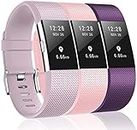 3 Pack Bands Compatible with Fitbit Charge 2, Classic & Special Edition Replacement Bands for Fitbit Charge 2, Women Men