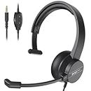 EKSA Wired Headphones with mic Computer Headset with Microphone for pc