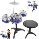 Kids Toys Jazz Drum Set - Upgraded Rock Drum Kit with Stool Musical Instruments