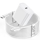 Apple Fast Charger, 10FT Extra Long Fast iPhone Charger【Apple MFi Certified】20W Super Quick Apple Charging USBC Wall Charger Block with 10Foot Lightning Cable Cord for iPhone 14/13/12/11/X/XR/SE/iPad