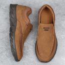 Zapatos casuales de cuero para hombres Mocasines transpirables Planos de cuero