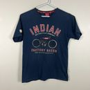 Indian Motorcycles Cotton Crew Neck Blue Casual Tee T Shirt Men's Medium M