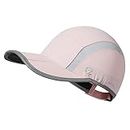 GADIEMKENSD Quick Dry Sports Hat Lightweight Breathable Soft Outdoor Run Cap (Folding Series, Light Pink)