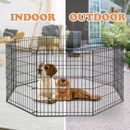24"30"36"42"48" Dog Playpen Tall Large Crate Fence Pet Pen Exercise Cage 8 Panel