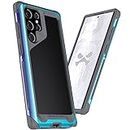 Ghostek ATOMIC slim S22 Ultra Phone Case with Clear Back, Iridescent Aluminum Bumper and S-Pen Stylus Cutout Shockproof Phone Cover Designed for 2022 Samsung Galaxy S22 Ultra 5G (6.8 Inch) (Prismatic)