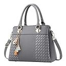 ACNCN Women Handbags Shoulder Bag Crossbody Messenger Bag Tote Satchel for Lady PU Leather Purse(Dark Grey)