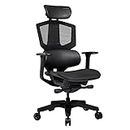 COUGAR Gaming | Fauteuil Gaming | Argo One Black - Forme Ergonomique - Siège Réglable - Accoudoirs Ajustables - Dossier Inclinable - Mesh Respirant