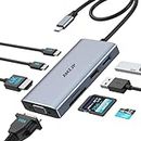 Hub USB C, Adaptateur USB C HDMI 4K, USB-C vers HDMI et VGA, PD 100W et Port USB-C, Adaptateur Mac pour MacBook Pro/Air, iPad Pro et Tablette Type C