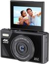 64MP Digital Camera for Photography and Video: 4K Vlogging Black 