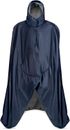 Extra Large Extreme Weather Hooded Blanket Navy and Charcoal - 100% Waterproof a