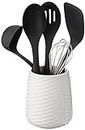 KitchenAid KQ562BXOBA Tool and Gadget Set with Crock, 6-Piece, Black