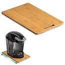 ANBOXIT Appliance Sliding Tray for Coffee Maker, Bamboo Small Appliance Slider for Countertop, Kitchen Pull Out Tray for Coffee Maker, with Rubber Wheels, Deep - Medium (14.5"D x 9.5"W)