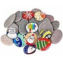 River Rocks for Painting 25 Pcs Large 2-3 Inch Flat Smooth Painting Stones Craft Rock to Paint for Kids Crafts Painting Bulk