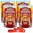 Birch Benders Organic Classic Pancake and Waffle Mix, 16 oz (Pack of 4) with By The Cup Swivel Spoons