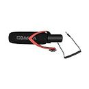 comica Camera Microphone, CVM-V30PRO Super Cardioid Directional Shotgun Condenser Video Microphone 3.5mm Jack, Microphone for Canon Nikon Sony DSLR Camera and Camcorders (Red)