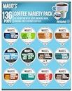 Maud's 12 Flavor Bulk Coffee Variety Pack (Variety Family Pack), 136ct. Solar Energy Produced Recyclable Single Serve Bulk Variety Coffee Pods �– 100% Arabica Coffee California Roasted, KCup Compatible