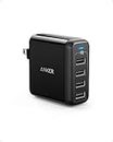 Anker PowerPort 4 (40W 4-Port USB Wall Charger) Multi-Port USB Charger with Foldable Plug for iPhone 6s / 6 / 6 Plus, iPad Air 2, Galaxy S6, Note 5 and More - Retail Packaging - Black
