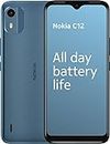Nokia C12 6.3” HD+ Dual SIM Smartphone, Android 12 (Go edition), Octa-core 2GB RAM/64GB ROM, 8MP Rear /5MP Front Cameras, Night & Portrait modes, IP52 Rating, 3000mAh Battery - Cyan