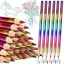 GOLDGE 40 Stück Regenbogenstift Buntstifte , 4 in 1 Farben Bleistifte Regenbogen Stifte Farbstifte für Skizzieren Zeichnen Färbung Geburtstag Mitgebsel Kinder Mädchen Junge