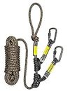 SENFU Hunting Safety Rope 30ft with Two Prusik Knots and Carabiners for Hunters to Climb Tree Stands to Hang Ladder Stands or Bow Lifelines to Prevent Falls While Hunting on Stands.