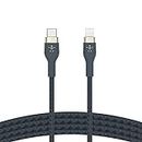 Belkin BoostCharge Pro Flex Braided USB Type C to Lightning Cable (1M/3.3FT), MFi Certified 20W Fast Charging PD Power Delivery for iPhone 14/14 Plus, 13, 12, Pro, Max, Mini, SE, iPad and More - Blue