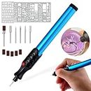 The Original Easy Etcher - Includes 10 Stencils - Portable Precision Engraving Pen - DIY Engraving Tool - Electric Engraver Etching Craft Scribe - Jewelry, Metal, Glass, Leather, Wood Carving Tools